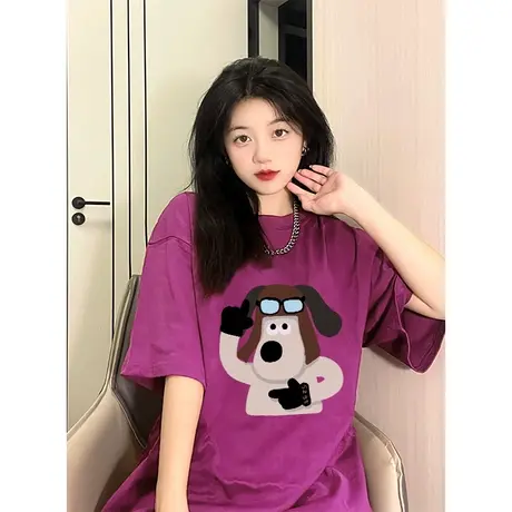 纯棉设计感短袖t恤女夏季新款潮牌宽松小众半袖洋气独特别致上衣图片