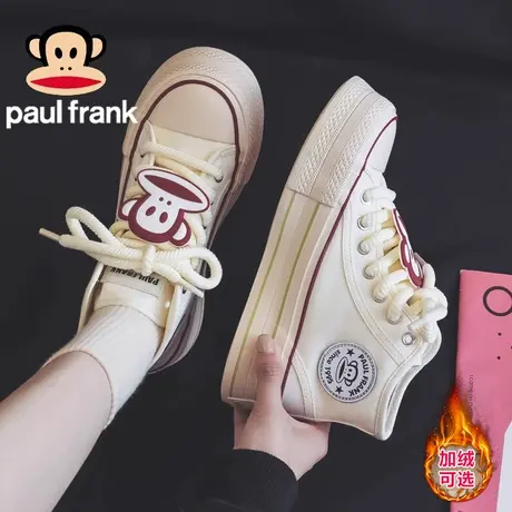 大嘴猴女鞋高帮帆布鞋女款2023新款秋季厚底休闲板鞋女百搭球鞋子商品大图