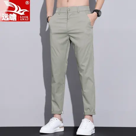 冰丝休闲裤子男款夏季直筒修身男裤潮流百搭超薄款男士休闲九分裤商品大图