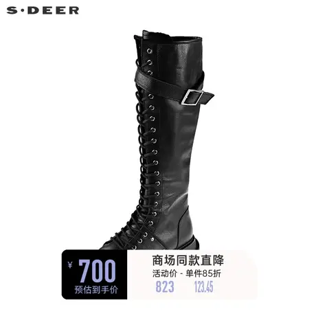 sdeer圣迪奥女装秋季时尚厚底高筒马丁靴S20483997🚥商品大图