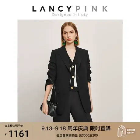 【意大利设计】朗姿高级感职业气质修身西装外套2023夏季新款西服图片