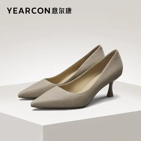 意尔康女鞋官方旗舰店单鞋女时尚休闲细跟尖头浅口断码outlets商品大图