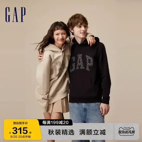 【明星同款】Gap男女装秋冬2023新款抓绒卫衣762322情侣外套图片