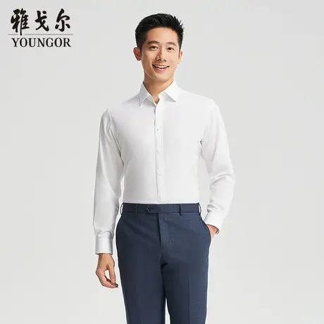 【商场同款】雅戈尔男士长袖衬衫春季新款官方商务休闲长袖衬衫男图片