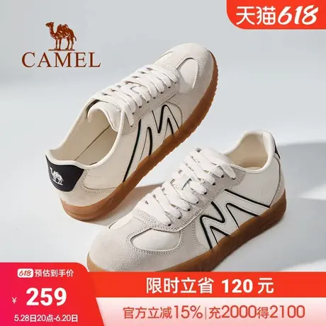 骆驼男鞋2025春季新款板鞋T头潮鞋休闲运动百搭复古男款德训鞋商品大图