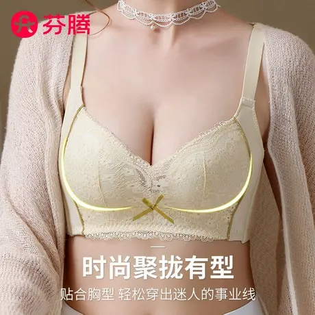 芬腾女士调整型全罩杯内衣小胸聚拢显大无钢圈大胸显小防下垂文胸商品大图