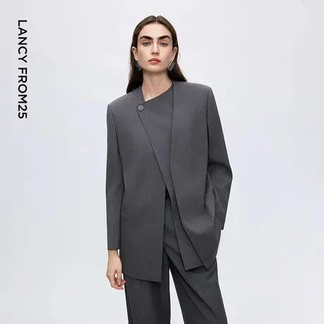 朗姿设计感一粒扣休闲商务西装外套女西服高级感2025年冬季新款图片