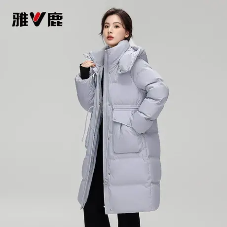 雅鹿高端品牌羽绒服女中长款过膝冬季2025新款爆款工装防寒服外套图片
