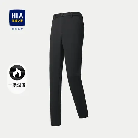 HLA/海澜之家一条过冬系列休闲裤2023秋冬新款加绒保暖裤子男图片