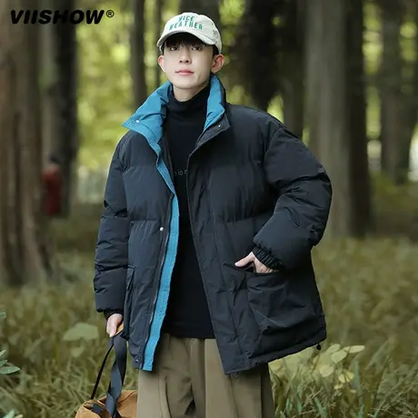 VIISHOW复古羽绒棉服男士冬季工装加厚保暖男生棉袄冬天男款外套商品大图