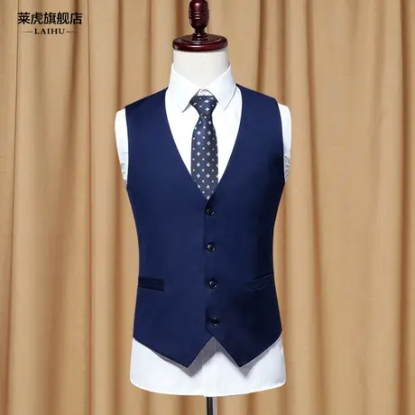 男士西装马甲春秋季韩版修身时尚西服背心商务休闲职业正装马夹男图片