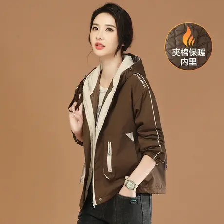 韩潮袭人美拉德连帽工装夹棉外套女冬季新款棉衣棉服冲锋服厚图片