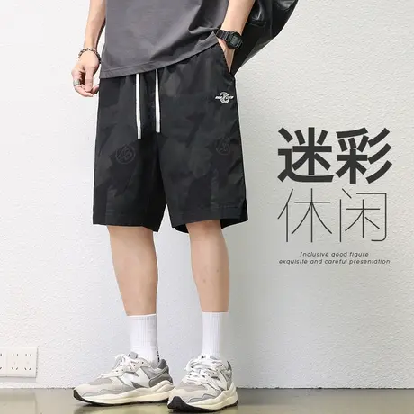 夏季外穿工装大裤头迷彩短裤男款五分休闲薄款中裤子沙滩马裤男士商品大图