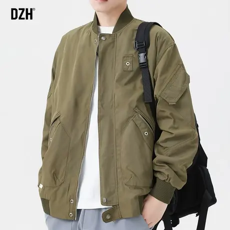 男生美式风街头棒球服外套男春秋款工装飞行员夹克男装2023新款潮商品大图