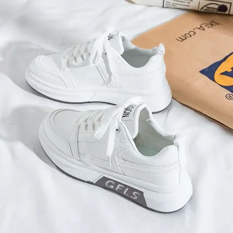 小白鞋女2021春季新款网红爆款爆款厚底百搭休闲软底轻便运动板鞋商品大图