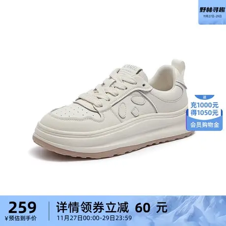 骆驼户外女鞋2024春季新款柔软轻弹设计感运动鞋舒适耐磨休闲板鞋图片