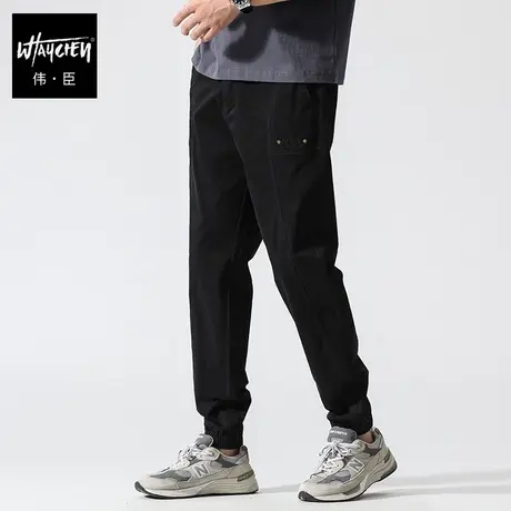 伟臣潮流大码男装春夏工装休闲裤胖子加肥加大日系机能束脚长裤男商品大图