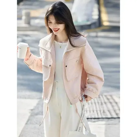 时尚气质外套2024年春季新款女温柔百搭休闲减龄通勤短款上衣图片