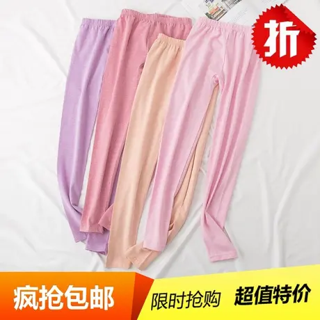 女士中老年单件棉秋裤修身 莱卡棉薄款打底裤 紧身棉毛裤衬裤女图片