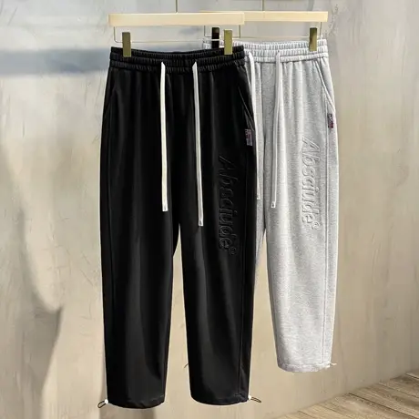 春夏季日系男宽松休闲裤哈伦束脚大码运动卫裤韩版九分裤韩版潮流商品大图