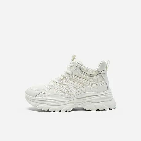 Nine West/玖熙2024年春季新款厚底老爹鞋女时尚系带高帮休闲鞋女图片