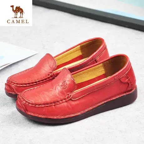 Camel/骆驼女鞋春季新品牛皮舒适休闲时尚低跟妈妈鞋A101372009商品大图