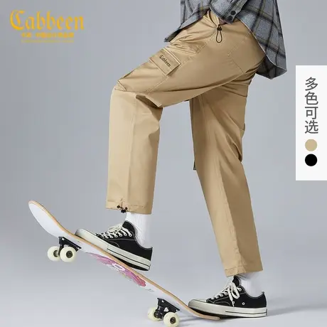 【清仓2件159元】卡宾男装休闲工装长裤秋冬新款松紧腰宽松束脚潮图片