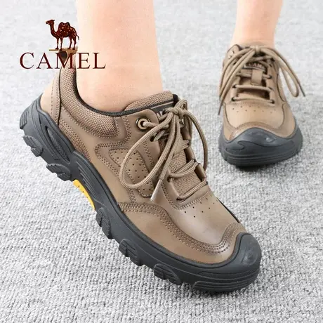 Camel/骆驼男鞋春秋季新款品系带低帮复古爸爸旅游单户外休闲鞋子商品大图