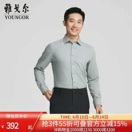 【商场同款】雅戈尔男士长袖衬衫春秋新款官方商务休闲长袖衬衫男图片