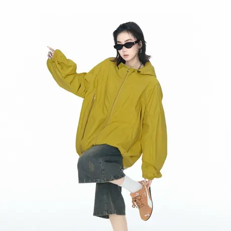 2025夏款新品男女同款连帽防晒服宽松透气户外时尚百搭防晒衣外套图片