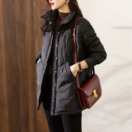 欧货轻薄羽绒棉服设计感外套女冬款今年流行加厚温柔风韩系中长款图片