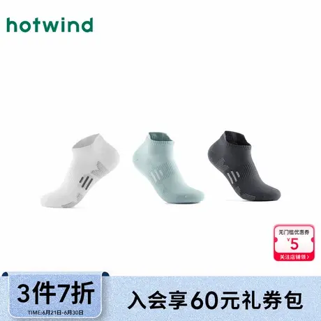 热风袜子25夏新款简约护耳低帮袜浅口吸汗透气短袜船袜商品大图