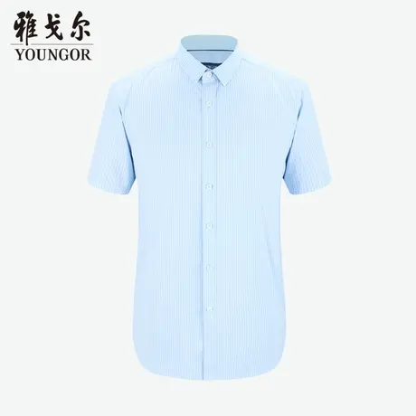 雅戈尔奥莱 商场同款男士短袖衬衫新款官方正品商务休闲短袖衬衫商品大图