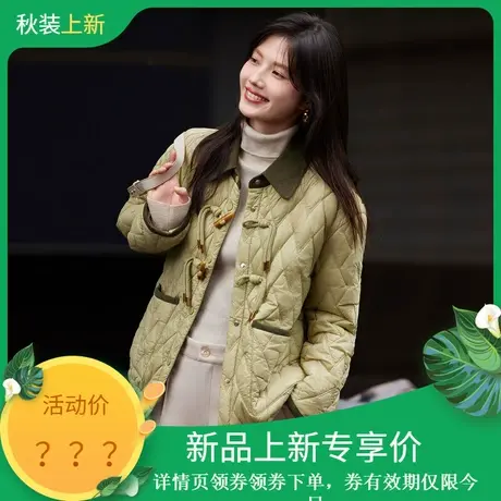 时尚气质棉服2023年冬季新款女装撞色百搭温柔厚款韩版上衣外套商品大图