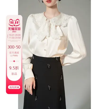 韩语琳法式长袖衬衫女2023年新款洋气时尚上衣气质设计感小众小衫商品大图