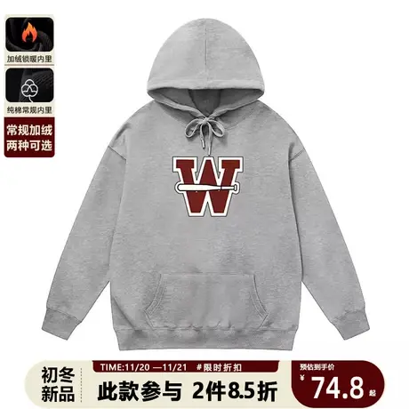 潮牌高级感不一样情侣装秋冬字母圆领卫衣2023新款网红ins超火男商品大图