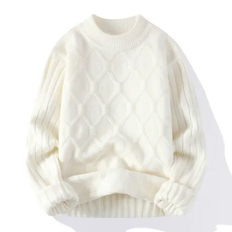 毛衣男半高领长袖修身打底衫秋冬季针织衫厚款潮流内搭毛线衣T恤商品大图