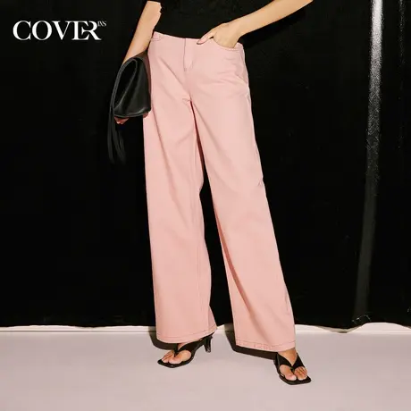 COVER秋季定染棉质斜纹直筒牛仔裤图片