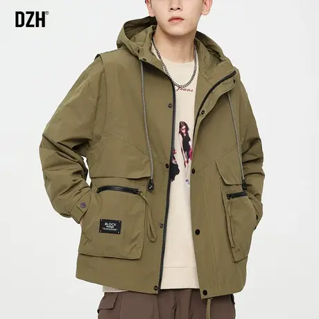 男士防风冲锋衣潮牌男连帽工装外套新款2024爆款高级感男装登山服商品大图