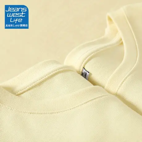 真维斯life短袖t恤女2024新款爆款多巴胺穿搭纯棉宽松内搭打底衫图片