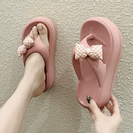 人字拖女外穿厚底踩屎感凉拖鞋2024夏季新款时尚网红防滑沙滩鞋软商品大图