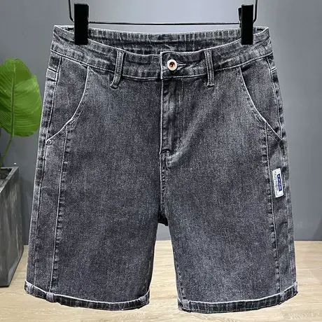痞帅五分休闲牛仔短裤男士宽松外穿男款夏季薄款中裤子大裤衩夏裤商品大图
