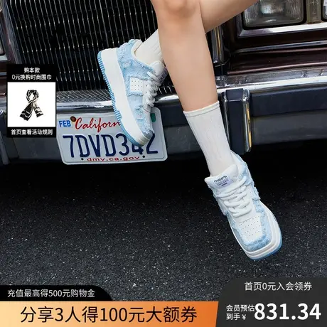 millie's/妙丽2023秋新款百搭复古拼接厚底运动女休闲鞋22549CM3图片