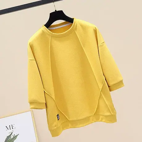 卫衣女宽松韩版ins潮时尚洋气短款休闲上衣春夏2023年新款女短袖商品大图