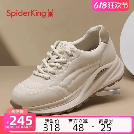 蜘蛛王女鞋厚底官方正品春秋软底轻便运动休闲鞋透气舒适面包鞋女商品大图