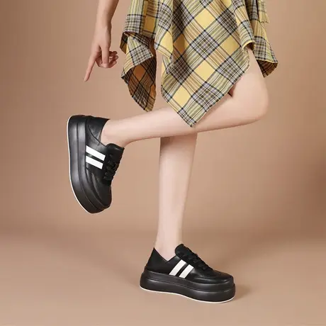 VME/舞魅厚底增高休闲鞋时尚百搭轻便厚底鞋女小个子增高软底女鞋商品大图
