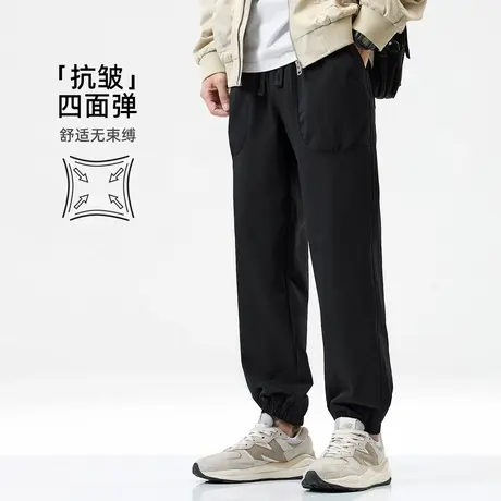 清仓特卖hansca春秋季户外休闲裤男士宽松束脚2024新款弹力长裤子商品大图