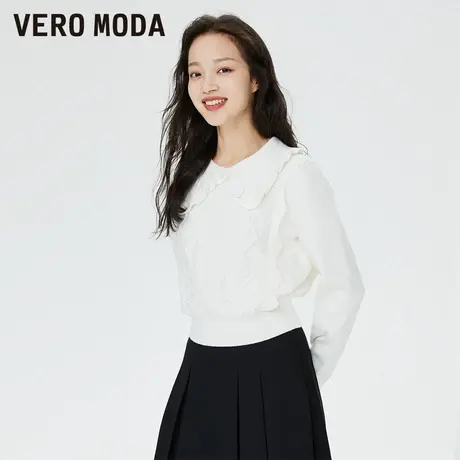 Vero Moda奥莱针织衫秋冬清仓合体翻领可爱甜美纯色毛衣上衣女商品大图