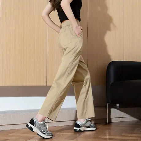 唐狮直筒裤女萝卜裤百搭宽松日系哈伦裤宽松大码薄款香蕉裤休闲裤商品大图
