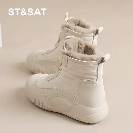 星期六雪地靴女冬2025冬季新款女款东北爆款厚底加绒加厚保暖棉鞋图片